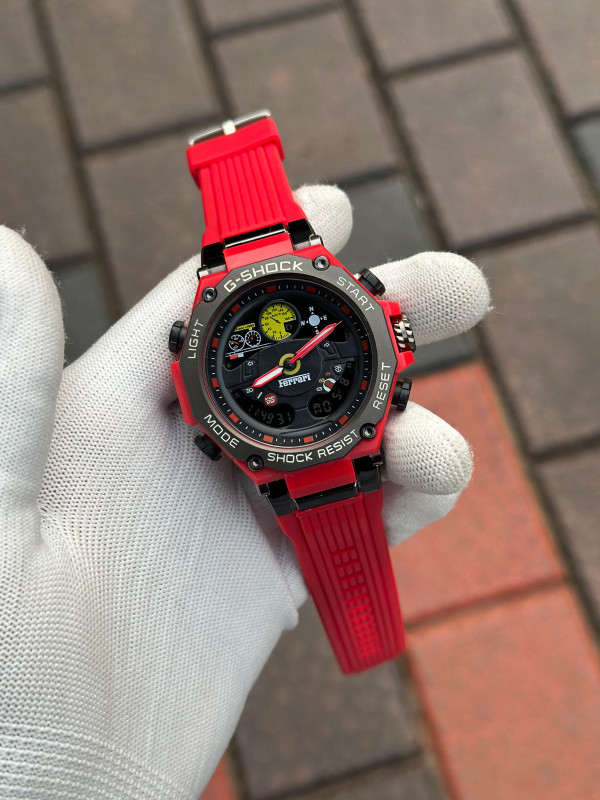 G Shock Ferrari Watch (Red + Black)